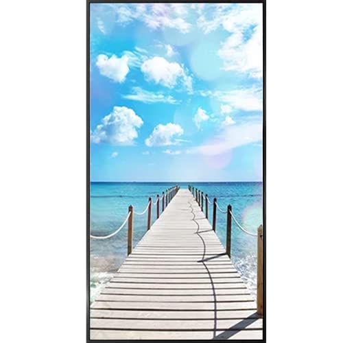 Peinture diamant 5D grand format 40x80cm de pont en bois pour adulte