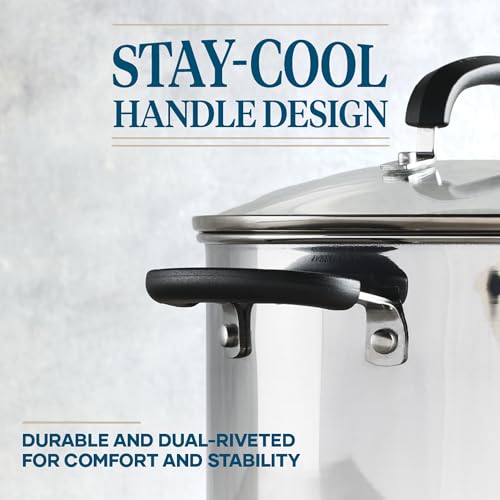 Image of Farberware Brilliance Stainless Steel Cookware Set, 10 Piece Pots and Pans Set