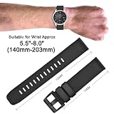 ANNEFIT Nylonowy pasek do zegarka dla mężczyzn, 18 mm, 20 mm, 22 mm, szybkie odpinanie, wojskowy pasek do zegarka z wytrzymałą klamrą ze stali nierdzewnej, 22mm, Nylon, Bez kamieni szlachetnych