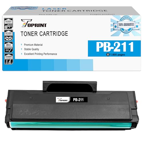 TOPRINT Compatible Toner Cartridge PB-211 PB211 PB 211 PB-211EV PB211EV PB 211EV 1600 Pages Black for P2500W P2502W M6500NW M6550NW M6600NW M6552NW M6602NW Printer