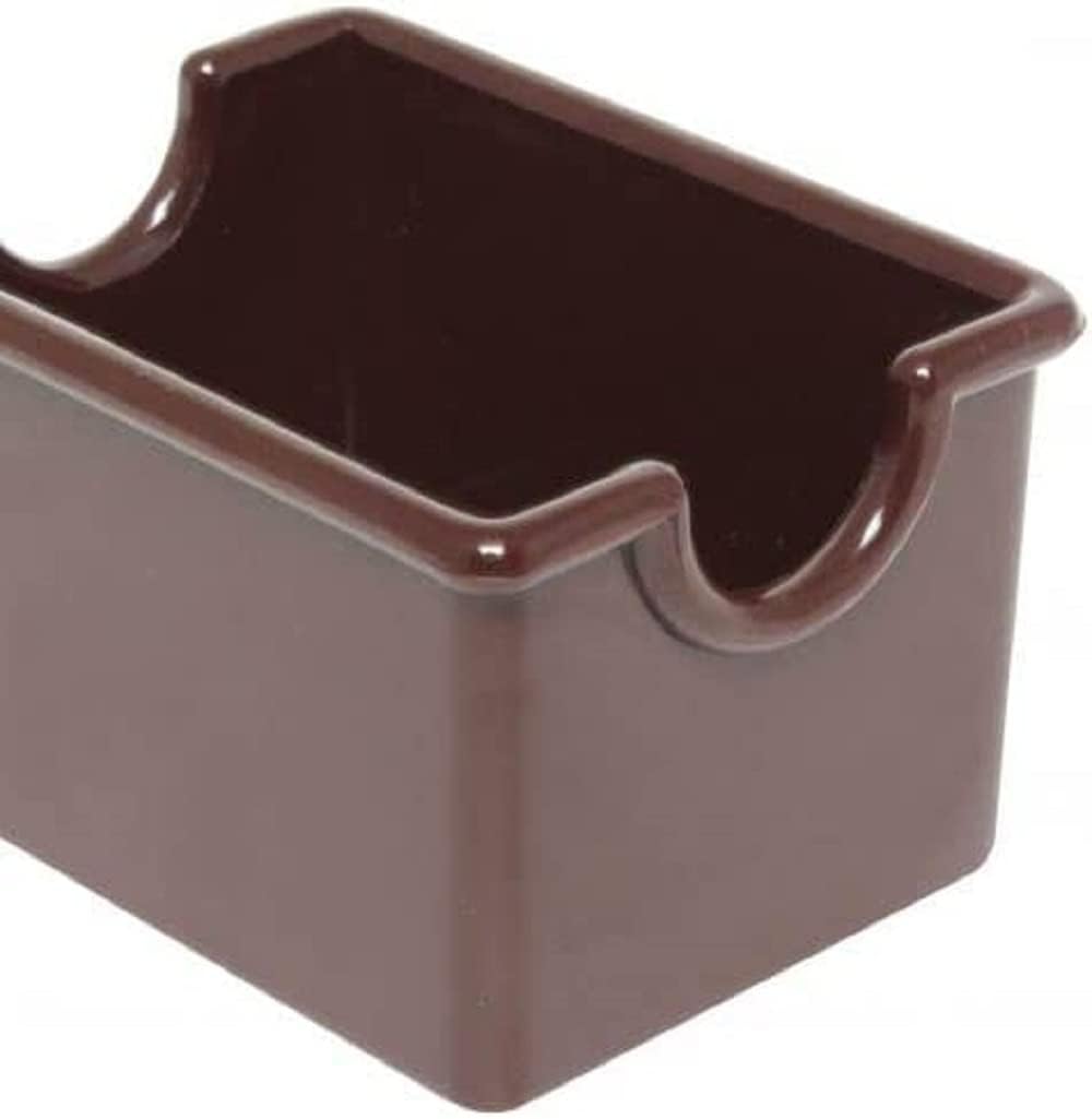 TrueCraftware-Set of 12 Sugar Packet Holder Plastic Brown Color -Sugar Caddy Holder for Sweetener Packets Organizer Caddy for Coffee Bar Tea Bag Organizer for Table Restaurant Hotel