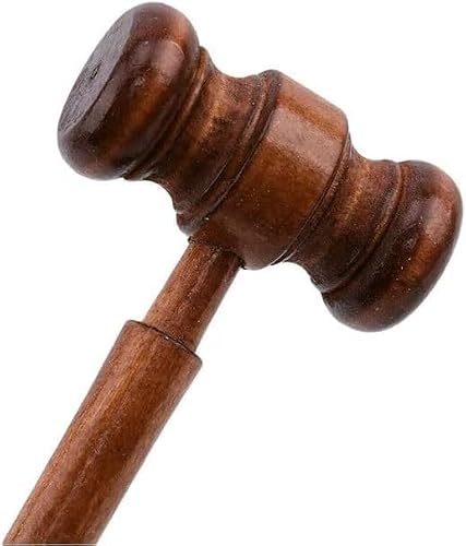Brown Handmade Wooden Gavel, Vintage Judge Gavel, Auction Gavels, Props and Clothing Accessories, Office Desk Accessories - Thumbnail 2