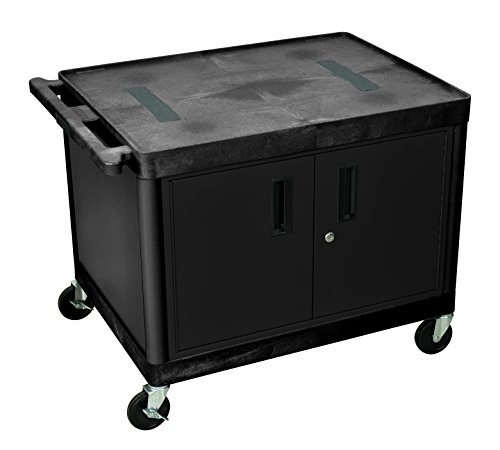 Image of LUXOR LE27C2-B 27"H AV Cart - Two Shelves Cabinet