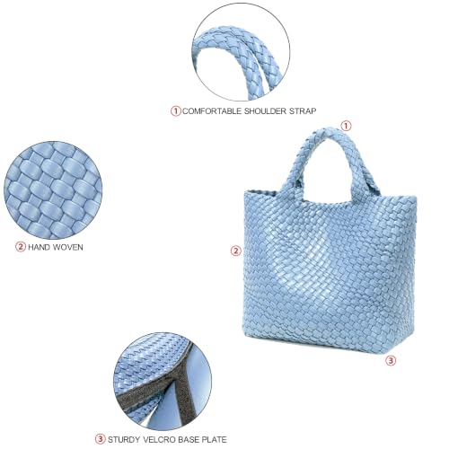 Image of JINMANXUE Fashion Woven Bag Shopper Bag Travel Handbags and Purses Women Tote Bag Large Capacity Shoulder Bags