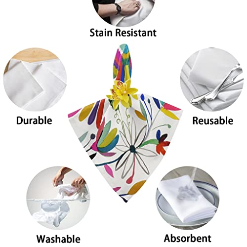 Dhdm Colored Bird Table Napkins Cloth Set Handkerchief Wedding Party Placemat Birthday Banquet Tea #TOP5
