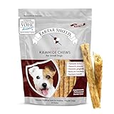 Tartar Shield Soft Rawhide Chews | Safe Dental Treats for Small Dogs | Vet VOHC Approved | Daily Bone Cleans Teeth & Gums Fresh Breath Oral Health Support | USA Made | (Small Dogs / 30 Count)