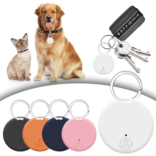 Portable GPS Tracker,Alarm Reminder, Locator GPS Smart Finders Tracker Device for Kids Pet Wallet Keychain Luggage Small Bag(White)