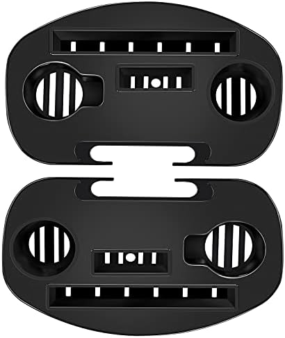 Hanperal Zero Gravity Chair Tray, 2 Pack Upgraded Version Cup Holder for Zero Gravity Chair, Utility Clip-On Chair Table/Tray for iPhone/iPad/Tea Cup/Books -Black…