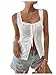 Floerns Women's Button Front Sleeveless Eyelet Embroidery Sleeveless Tank Top White Small