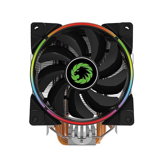 Image of Game Max 500 ARGB CPU Cooler, 5 Heatpipes, 120mm ARGB Fan, RGB Lighting, Compatible with AMD and Intel Platforms, Black /Silver