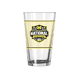 Logo Brands 2026 Michigan Wolverines Men's March Madness National Champions 16 oz Pint Glass – 16 Fluid oz | Glass | Hardwood Classic Design