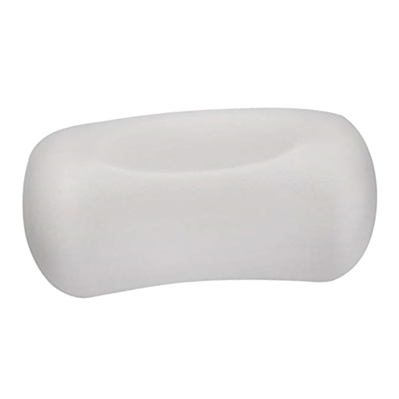 POPETPOP Cuscino per Vasca da Bagno Resistente in Pu Bianco Ventose Antiscivolo, Supporto Ergonomico per Testa, Collo e Spalle, per Uso Domestico