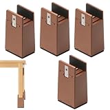 4 alzatori regolabili per mobili, altezza 10 cm, rialzi per letti e mobili, con morsetto a vite, rialzo per mobili, divano e tavolo, per gambe quadrate rotonde e larghe 10-37 mm