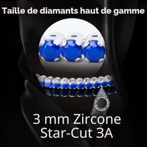 Damiano Parati Bracelet Tennis unisexe,Bracelet Femme & Bracelet Homme Bracelet Argent 925 Femme-Tennis Homme Bracelet-Tennis Bracelet Femme, Bracelet Homme Argent, M, Argent sterling Or blanc – vue 5