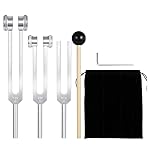 Tuning Forks for Sound Therapy (128Hz, 256Hz, 512Hz) for Yoga, Meditation, Stress Relaxation, Health Care and Musical Instrument, With Cloth Pouch,Silicone hammer, a Repair Tool and Cleaning Cloth - Image 5