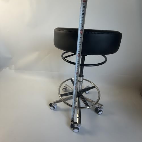 Image of Heavy Duty 400LB Capacity Medical Stool with Locking Rubber Wheel, 360 Adjust Ring (Extra Large Seat)