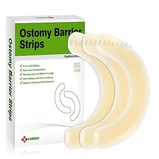 Carbou 20 Pcs Elastic Ostomy Barrier Strips - Medical Grade Hydrocolloid Waterproof Leak - Skin Adhesive Ostomy Barrier Tape for Colostomy Stoma Bags