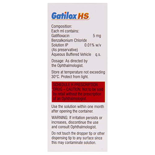 Gatilox Hs Bottle Of 3 Ml Eye Drops Amazon In Health Personal Care