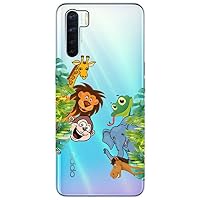 Mixroom - Cover Custodia Case In TPU Silicone Morbida Sfondo Trasparente Per Oppo A94 4G/F19 PRO/Reno 5 Lite Fantasia Leone U802