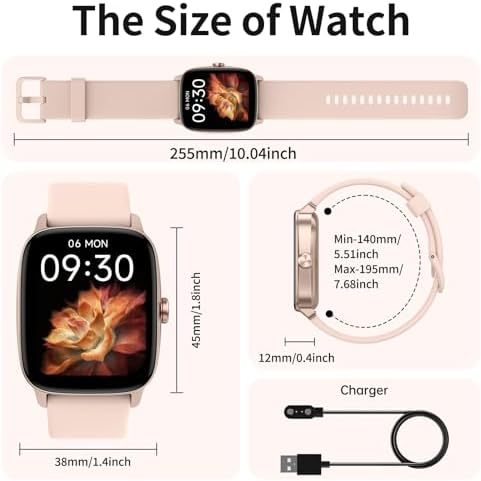Smart Watch for Men Women, Bluetooth Call Smartwatch with AI Voice, 1.85" HD Fitness Watch, Heart Rate/Steps/Sleep Monitor, 100+ Sports Modes, IP68 Waterproof Watch for Android iOS — view 8