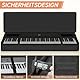 OUUTMEE tasche 88 keyboard, für E-Klaviere, 600D Oxford-Stoff mit 10 mm Startseite, Gigbag (schwarz) Stoßfest, wasserdicht, vier Eckenschutz