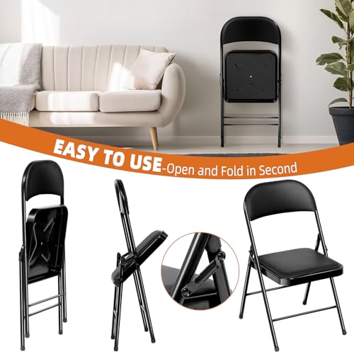 Fenbeli FOLDING CHAIRS WITH PADDED SEATS For Events Office Wedding Party thumb #5