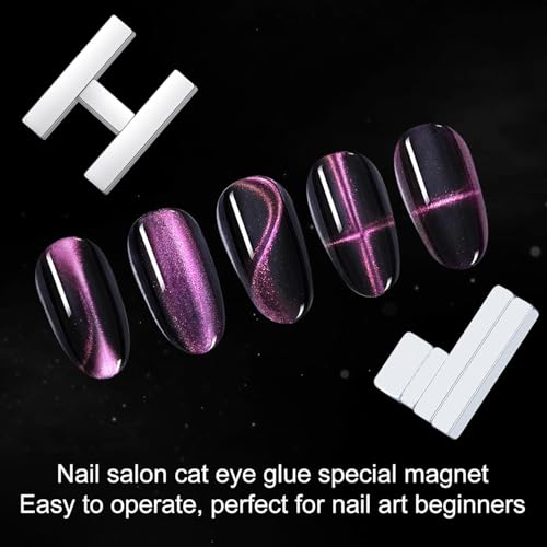 Image of THR3E STROKES Mini Nail Magnet Set, 4-PC Assembled Cat Eye Gel Nail Polish Magnet Tool for Cat Eye Nail Art Salon or Nail Art Lovers (4PCS MINI MAGNET)