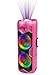 Produktbild Let's Go Party 5150 Musikbox Bluetooth : Ultimativer Rosa Partybox mit 200W 6-Zoll-Doppellautsprechern - Tragbarer Karaoke Lautsprecher mit drahtlosem Mikrofon, 5H Spielzeit, Fernbedienung & Lichtshow