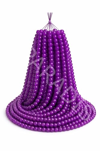 Image of SS Paradise 8mm Glass Beads (6 Colors 300 Pieces) for Jewellery Making | Round Loose Beads Strands for Necklace, (Set 3)