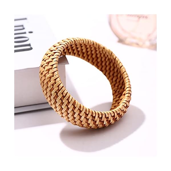 HEIDKRUEGER-Rattan-Bracelet-for-Women-Girls-Handmade-Lightweight-Straw-Wicker-Braid-Woven-Bangle-Bracelet-Summer-Statement-Chunky-Bracelet-Fine-B HEIDKRUEGER Rattan Bracelet For Women Girls Handmade Lightweight Straw Wicker Braid Woven Bangle Bracelet Summer Statement Chunky Bracelet (Fine B)