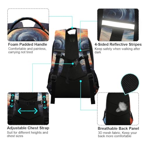 ALAZA Toddler Backpack School Girls Boys Bookbag Kids Children Bags Vortex Spiral Student Daypack Travel Teen - Thumbnail 3
