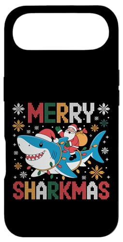 Merry Sharkmas T^V[N ʔ zf[ NX}X AO[Z[^[ X}zP[X iPhone Air p