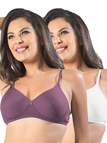 Image of SONARI Womens Non Padded Cotton Bra | Wire Free, Medium Coverage, Seamless Cups, Comfortable Polyester Cotton Blend Fabric | Adjustable Straps, Ideal for Everyday Wear - Smile