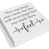 Inspiration Nurse Quote Decorative Wooden Box Sign They May Forget Your Name Wood Block Plaque Desk Decor Home Office Shelf or Wall Display