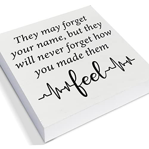Inspiration Nurse Quote Decorative Wooden Box Sign They May Forget Your Name Wood Block Plaque Desk Decor Home Office Shelf Or Wall Display #TOP1
