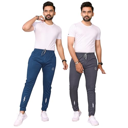 Men’s Comfortable Casual Regular Fit Printed Track-Pants (Pack of 2) P2_MD_TP221_TP222_XXL Multicolour