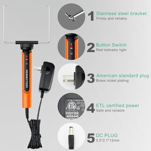 4 in 1 Hot Wire Electric Foam Cutter kit, Styrofoam Cutting Tool 15W/ 6V with Case, Heated Foam Carving Knife Kit. (Bagged Orange)
