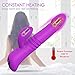 Maison-Market G-Spot Vibrator Massager with Thrusting 0.78 inches Max, Heating Function Swing Dildo for Clitoris Stimulation, USB Rechargeable Waterproof with 10 Vibration Modes Dual Motor for Women