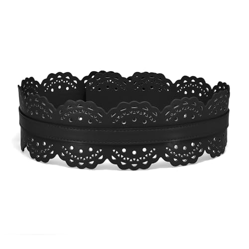 XZQTIVE Women Wide Belt For Dresses Vintage Chunky Belts Thick Leather Waist Belt With Prong Buckle4