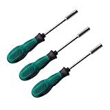 PANSHIYON 1/4 Bit Driver,3PCS 1/4-Inch Magnetic Bit Holder Handle, 1/4" Hex Nut Driver for Bits