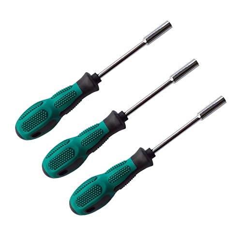 PANSHIYON Bit Driver,3 Pieces 1/4-Inch Strong Magnetic Bit Holder Handle, 1/4" Hex Nut Driver