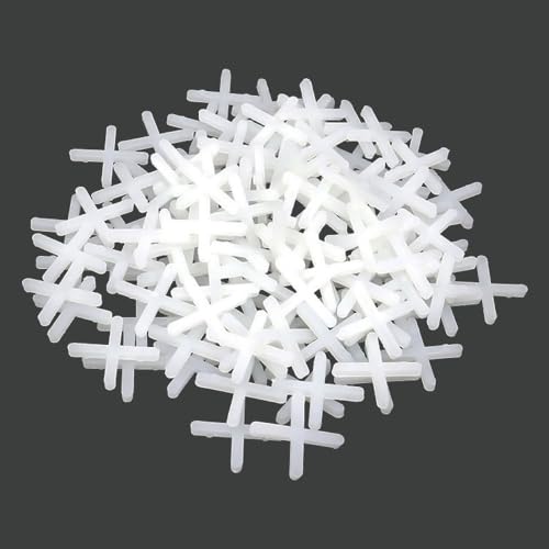 Tile Spacers 2mm, 1000 Pcs Cross Shaped Tile Wedges for Tile Leveling System, Plastic Ceramic Tiles Spacers Tiling Tools for Grout and Trim