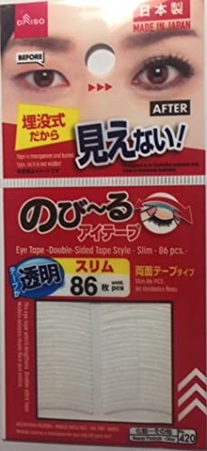 Amazon | のびーるアイテープ 透明スリム86枚 | （株）大創産業