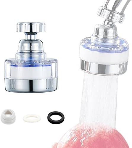 360° Rotating Bathroom Faucet Filter Sink Faucet Purifier Remove Heavy Metals and Hard Water, Sink Water Faucet Filter for Kitchen and Bathroom, Water Purifier for Sink