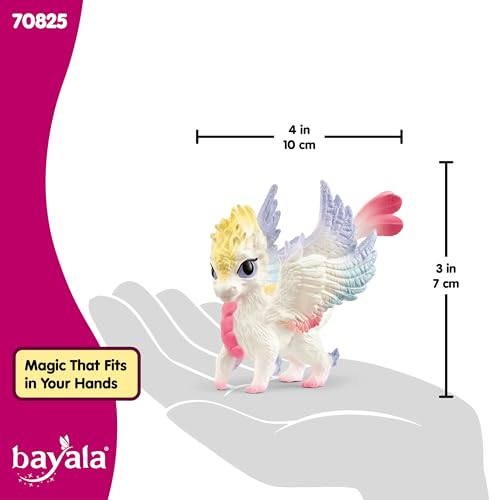 Image of Schleich Bayala - Rainbow Baby Dragon Toy Figurine - Kids Ages 5+ | 70825