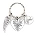 You Are Always in My Heart Angel Wing Remembrance Bereavement Memorial Sympathy Loss of Loved One for Siblings Sister or Brother Keychain 107L