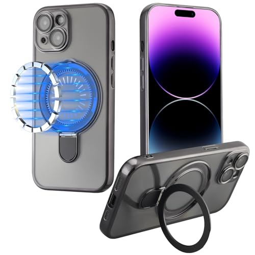 Coque iPhone 15 Plus MagSafe antichoc avec anneau support de protection militaire