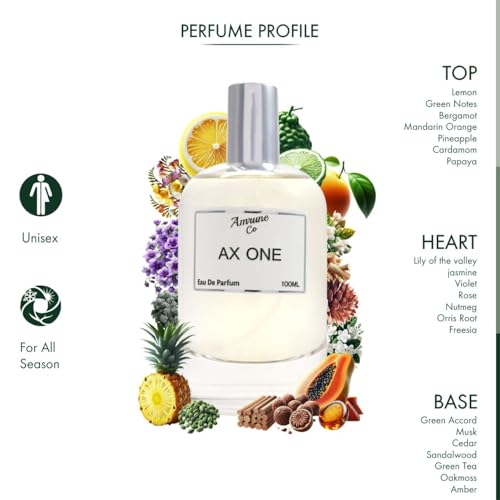 Image of AX One | Luxury Men Eau De Parfum | Citrus Green Woody | Perfume Spray for Men | Strong & Long Lasting Fragrance | Luxury Gift for Him | 100 ml
