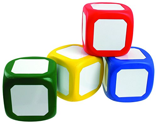 EDU-TOYS 4St. 5x5x5cm Würfel mit beschreibbarer Metalloberfläche in Vier Farben Cover
