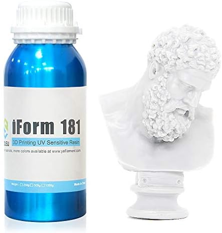 YOUSU iForm LCD 3D Printer Resin UV-Curing 405nm Rapid High Precision Quick Curing Standard Photopolymer 4K Low Odour for LCD DLP Printer 3D Printing Liquid Red Wax 1000g